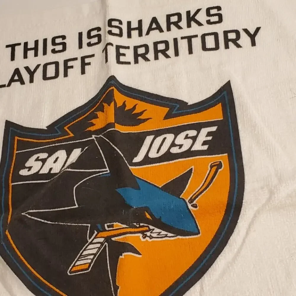 Set of 2 SJ Sharks Hockey hand towels